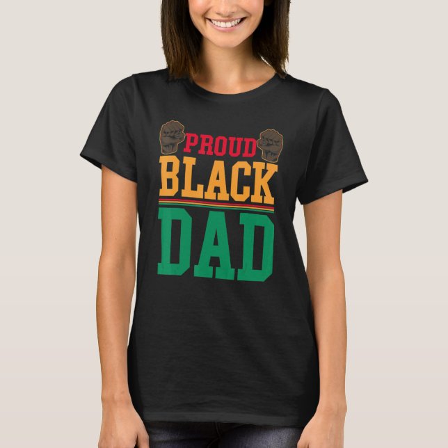 Afrikansk Far Afrika, Kung Afro Proud Black Pappa T Shirt (Framsida)
