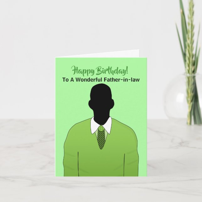 Afrikansk Far-i-law-Grattis på födelsedagen-bil Kort (Framsida)