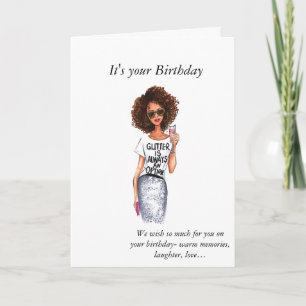 Afrikansk female Birthday Kort