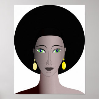 Afrikansk female Porträtt Poster