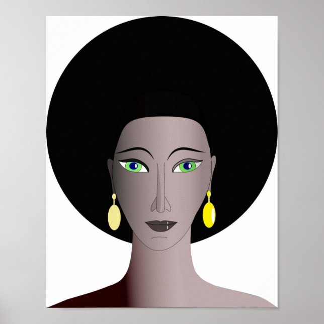 Afrikansk female Porträtt Poster (Framsidan)