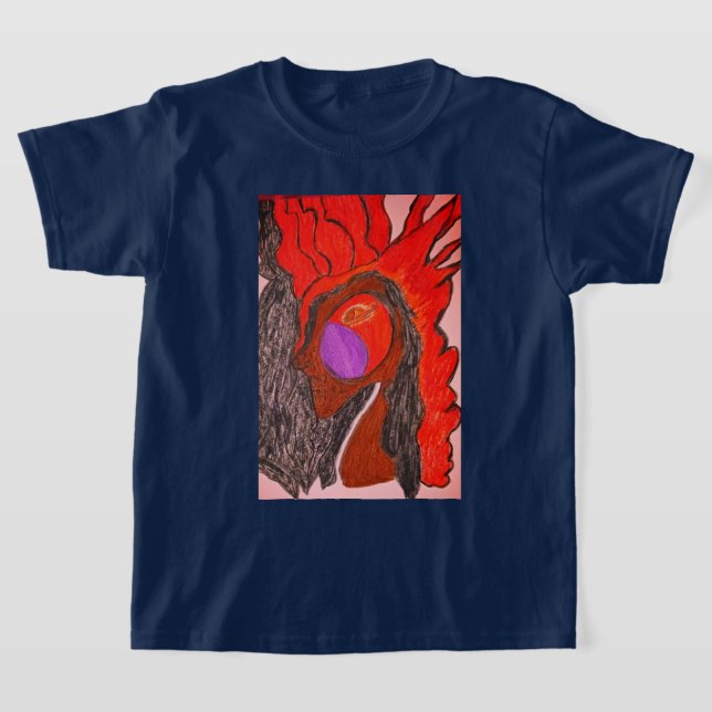Afrikansk Fenix Uppstigande  T Shirt (Laydown)