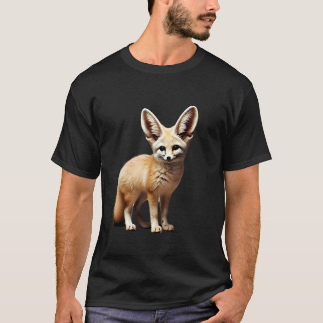 Afrikansk Fennec-räv Djur T Shirt (Framsida)
