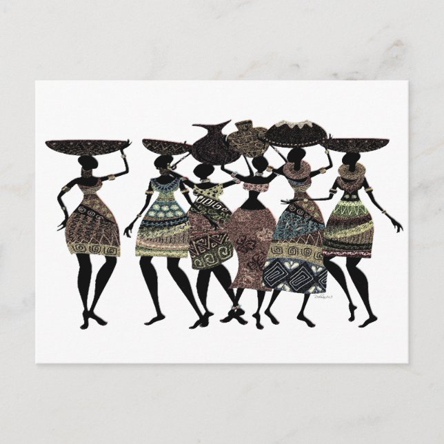 Afrikansk fest vykort (Framsida)