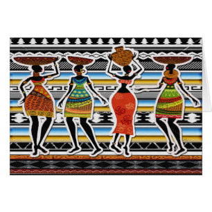 Afrikansk festmåltid hälsningskort