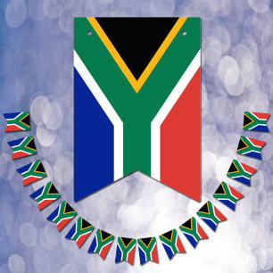 Afrikansk flagg & Party Sydafrika Banner /Bröllop Vimplar
