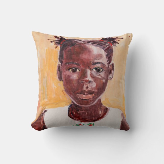 Afrikansk flicka kudde (Framsida)