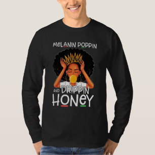 Afrikansk flicka stolt över svart historia Melan T Shirt