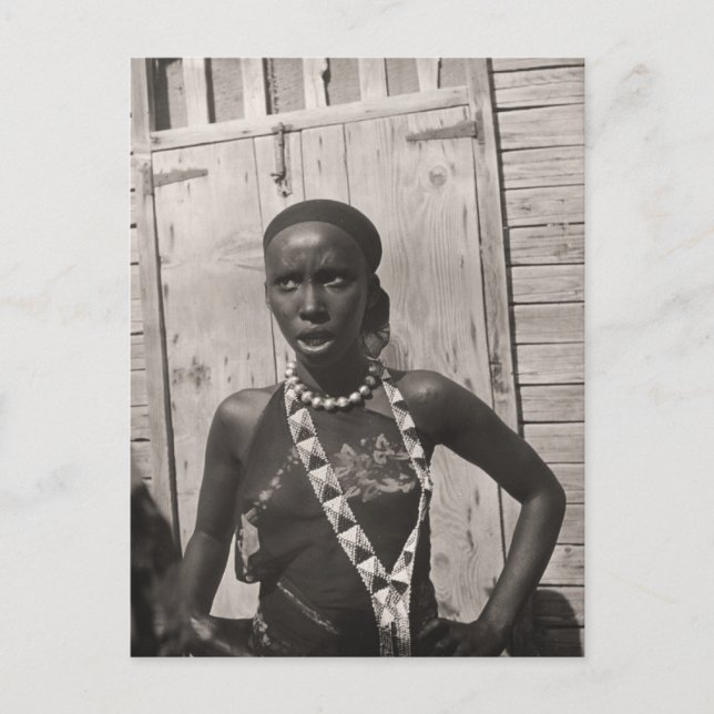 Afrikansk flicka vykort (Framsida)