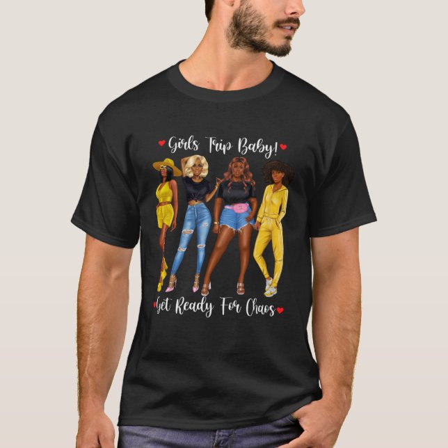 Afrikansk flickflickornas Resa Black Girls Trackdr T Shirt (Framsida)