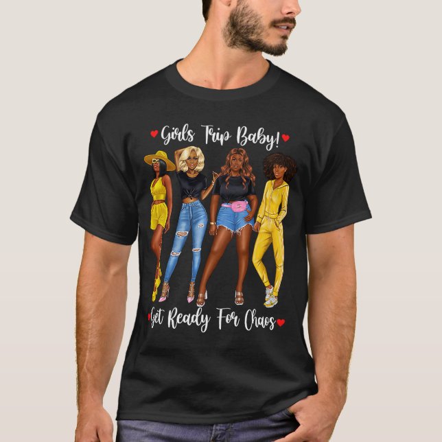 Afrikansk flickflickornas Resa Black Girls Trackdr T Shirt (Framsida)