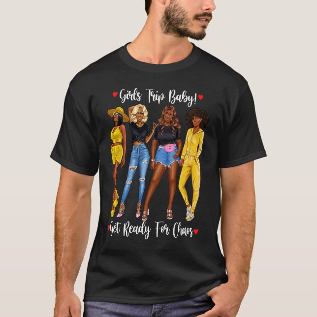 Afrikansk flickflickornas Resa Black Girls Trackdr T Shirt (Framsida)