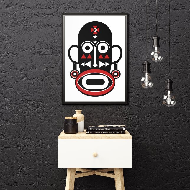 Afrikansk folkmask canvastryck (Skapare uppladdad)