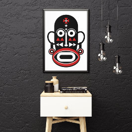 Afrikansk folkmask canvastryck