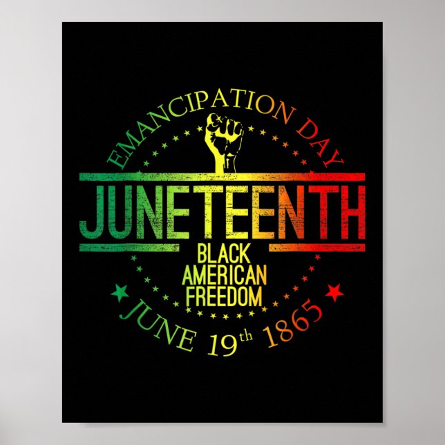 Afrikansk Freedom Black History 19 6 juni Poster (Framsidan)