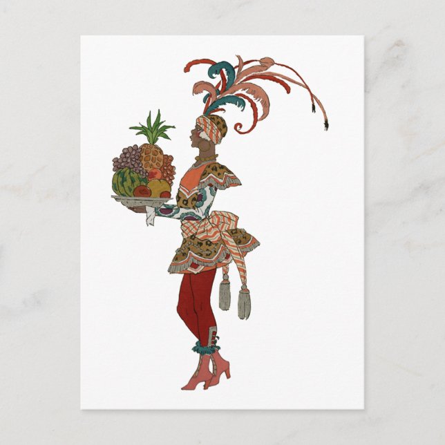 Afrikansk frukt Dam - Vintage Illustration Vykort (Framsida)