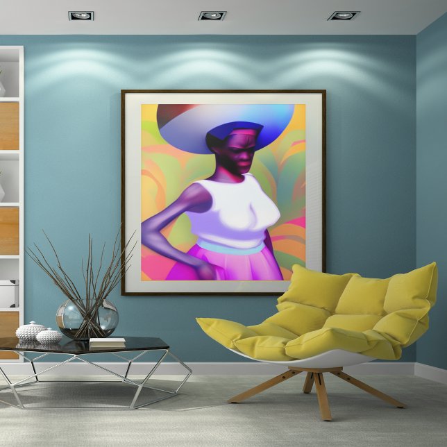 Afrikansk gammal kvinna som bär Vas på huvudet Poster (Skapare uppladdad)