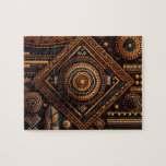 Afrikansk geometrisk etnisk tradition mönster pussel<br><div class="desc">Afrikas inhemska,  traditionella geometriska mönster-pussel.</div>