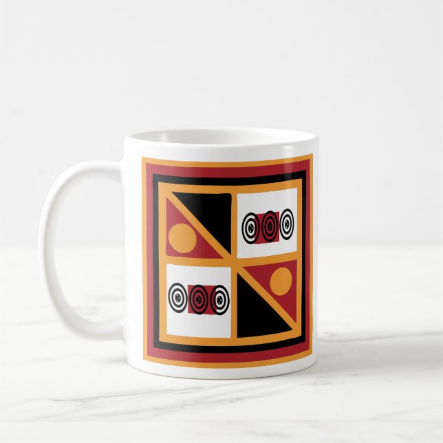 Afrikansk geometrisk mönster kaffemugg (Vänster)