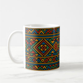 Afrikansk geometrisk Ndebele-mugg Kaffemugg