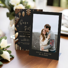 Afrikansk Ghana Brown Traditional Nigeria Bröllop Spara Datumet