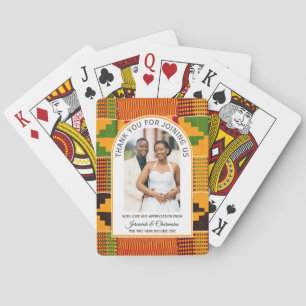 Afrikansk ghanansk Kente BRÖLLopsgåva till gästern Casinokort