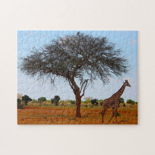 Afrikansk giraff. pussel