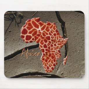 Afrikansk Giraffe Karta vid AFRIKAN vid Lera Struk Musmatta