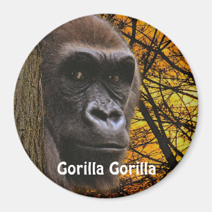 Afrikansk Gorilla Underbar Ape Art Magnet