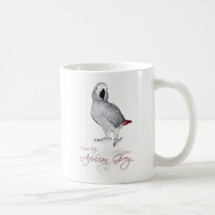 Afrikansk grå färgpapegoja kaffemugg
