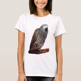 Afrikansk grå färgpapegoja t-shirt