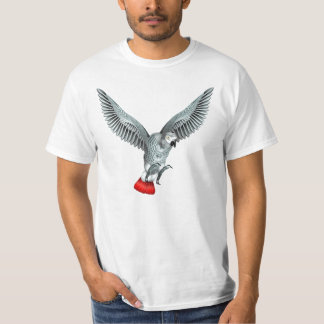 Afrikansk grå färgpapegojaskjorta t-shirt