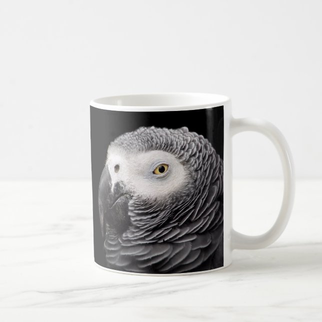 Afrikansk grå papegoja kaffemugg (Höger)