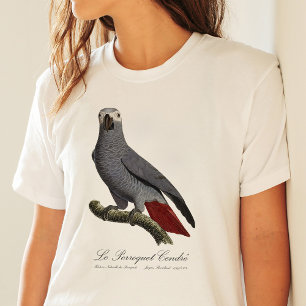 Afrikansk grå papegoja, Psittacus erithacus, vinta T Shirt
