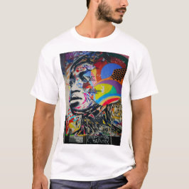 Afrikansk graffiti art t shirt