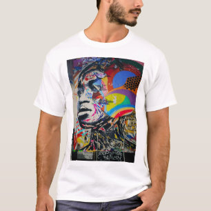 Afrikansk graffiti art t shirt