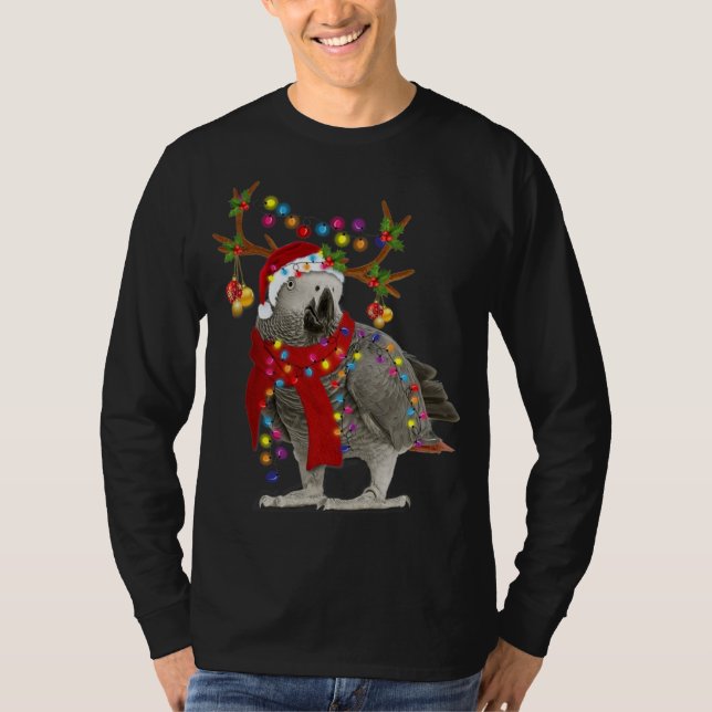 Afrikansk grått parrot Gorgous Reindeer jul Tr T Shirt (Framsida)