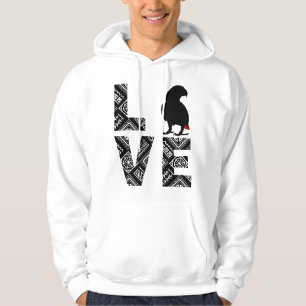 Afrikansk Grått parrot kärlek Hoodie