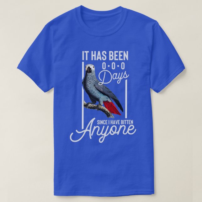 Afrikansk Grått Parrot Parakeet Birds T Shirt (Design framsida)