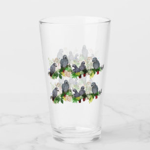 Afrikansk Grått Parrot Party Glass Tumbler Glaskopp