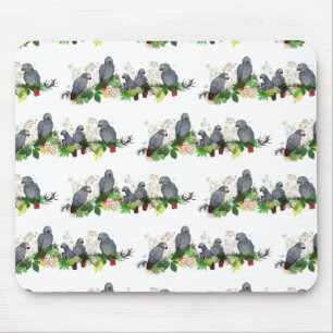 Afrikansk Grått Parrot Party Mousemat Musmatta