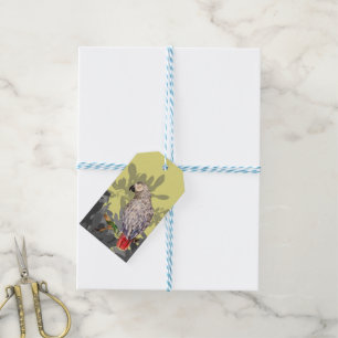 Afrikansk grått parrot presentetikett