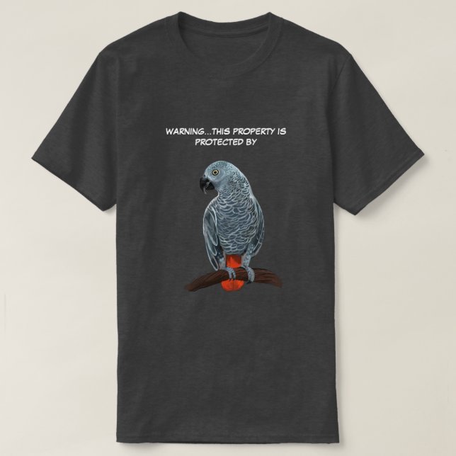 Afrikansk grått parrot T-Shirt (Design framsida)