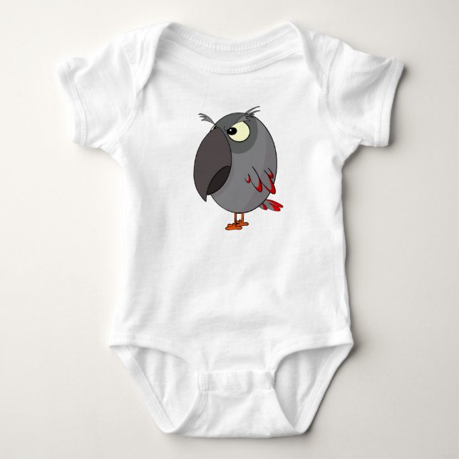 Afrikansk grått parrot t shirt (Framsida)