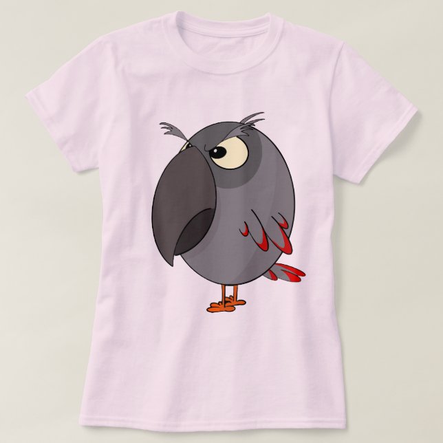 Afrikansk Grått parrot T Shirt (Design framsida)