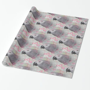 Afrikansk Grått Puffy Hearts Presentpapper
