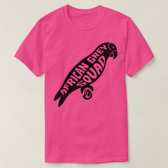 Afrikansk Grått Squad Exotic Animal Parrots T Shirt (Design framsida)