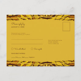 Afrikansk Gult Blommigt OSA Meal Postcard Inbjudan Vykort