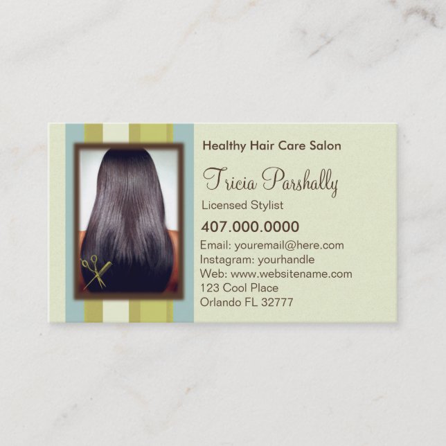 Afrikansk Hair Salon-avtalskort Tidsbeställning Kort (Framsida)