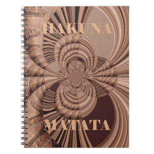 Afrikansk hakuna Matata Fractal Art-utskrift/grafi Anteckningsbok